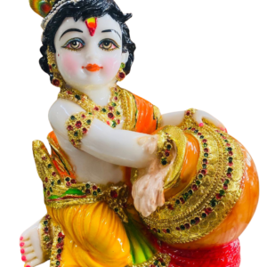 10-Inch Bal Krishna With Matki – Premium Decorative Idol
